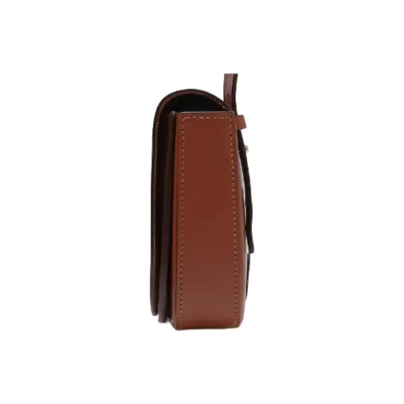 Il Bisonte Leather Shoulder Bag Trumpets Women's Brown-2