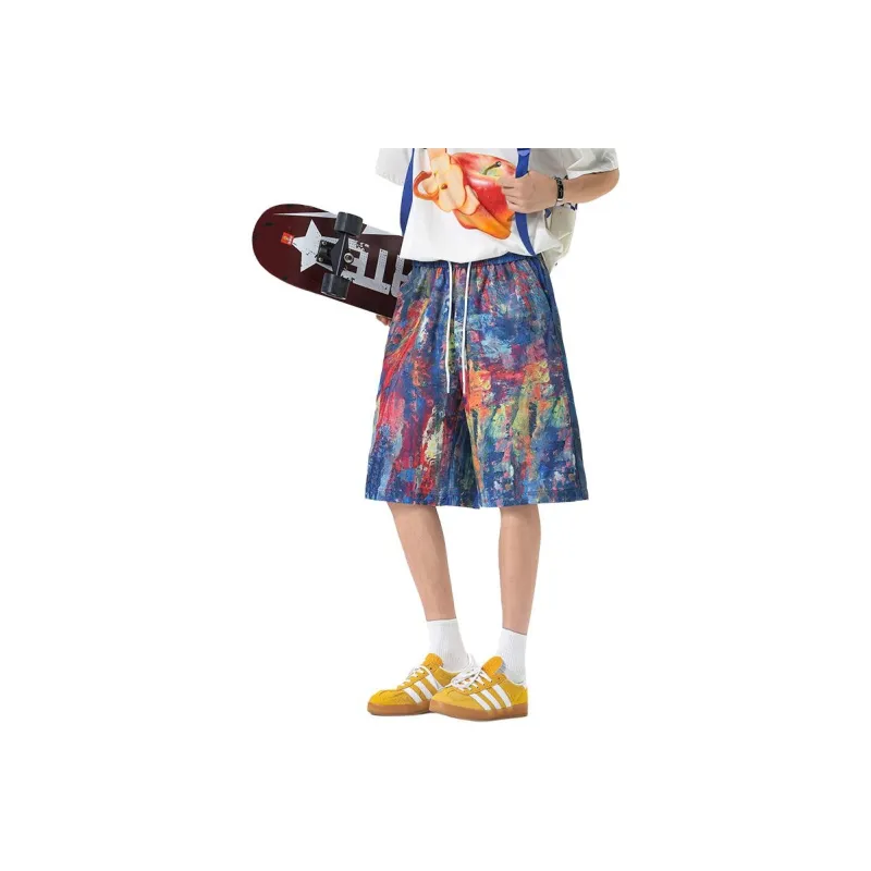 Caramella Casual Shorts Unisex Rainbow Graffiti-0