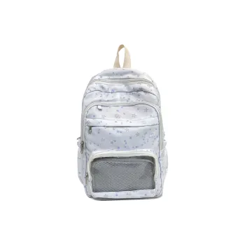 Kewuku Nylon Ita Bag Backpack Unisex Light Green/Light Blue