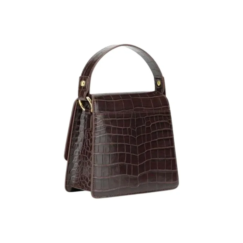 JW PEI Leather Handbag Women's Dark Brown-1