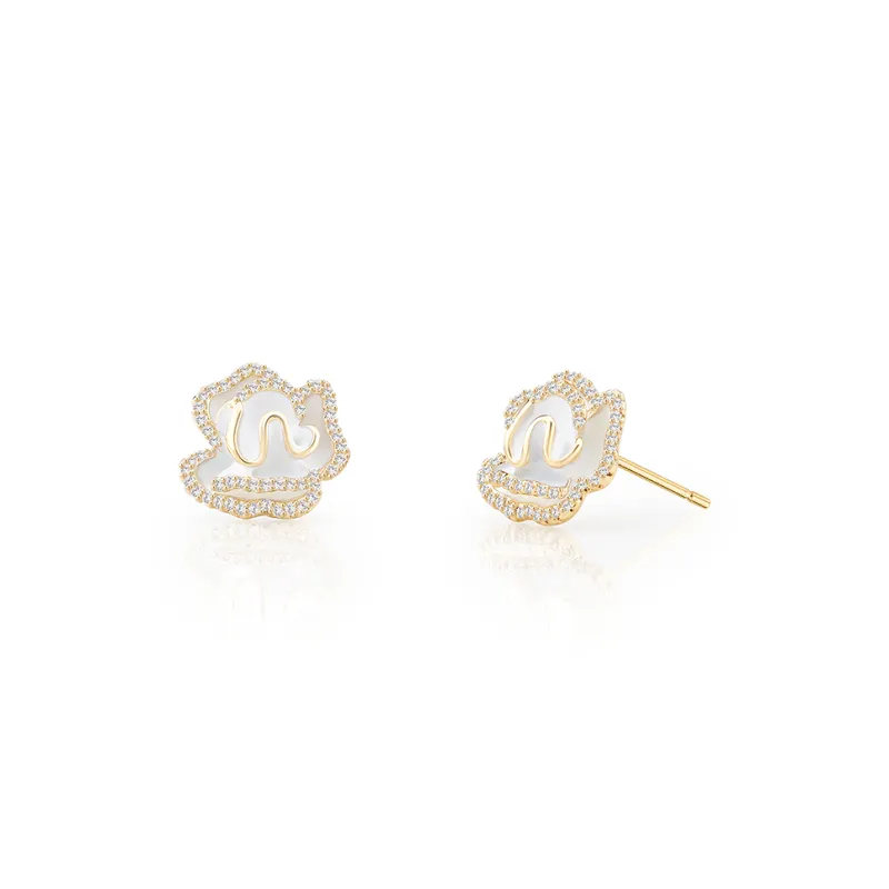 AJIDOU 925 Sterling Silver Stud Earrings Women's-0