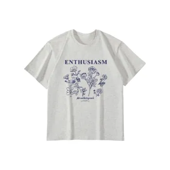 DOKZB T Shirts Women's White Gray
