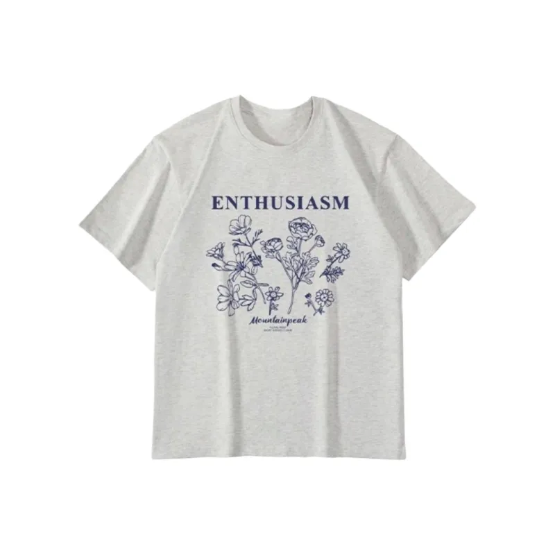 DOKZB T Shirts Women's White Gray-0