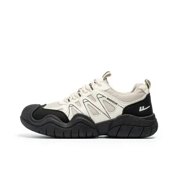 Warrior Slip Resistant Breathable Grip Low Top Mountaineering & Hiking Shoes Men's Beige Black