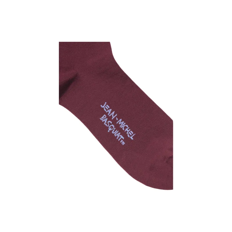 UNIQLO Basquiat Collaboration Mid Calf Socks Men's 1 Pack Burgundy-2