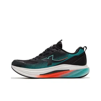 XTEP Shock Absorbers With Slip Resistant Features Low Top Marathon Training Running Shoes Men's Black Blue