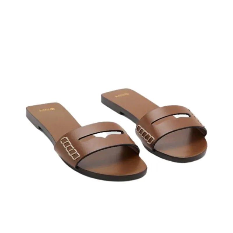 MANGO Rubber Sole Abrasion Resistant Slide Slippers Women's-5