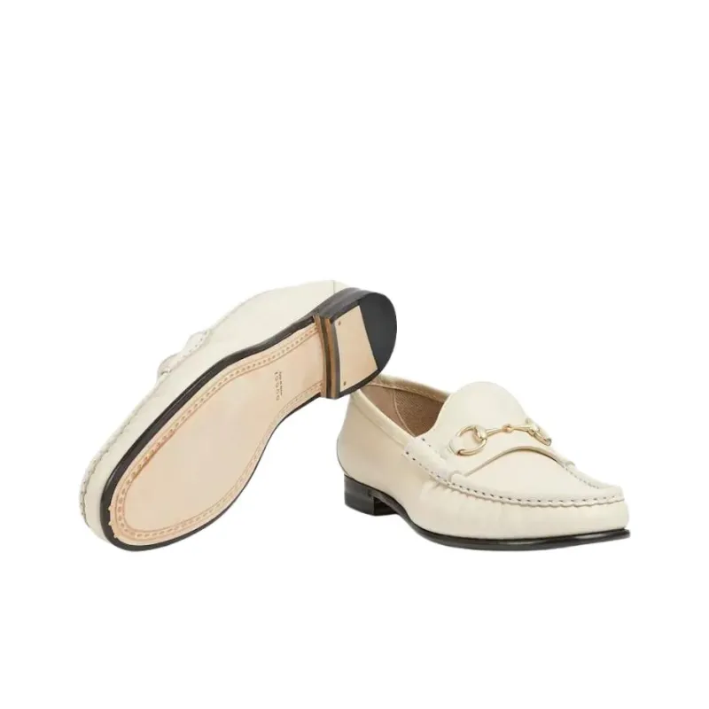 GUCCI Horsebit 1953 Casual Single Shoes Women's White-5