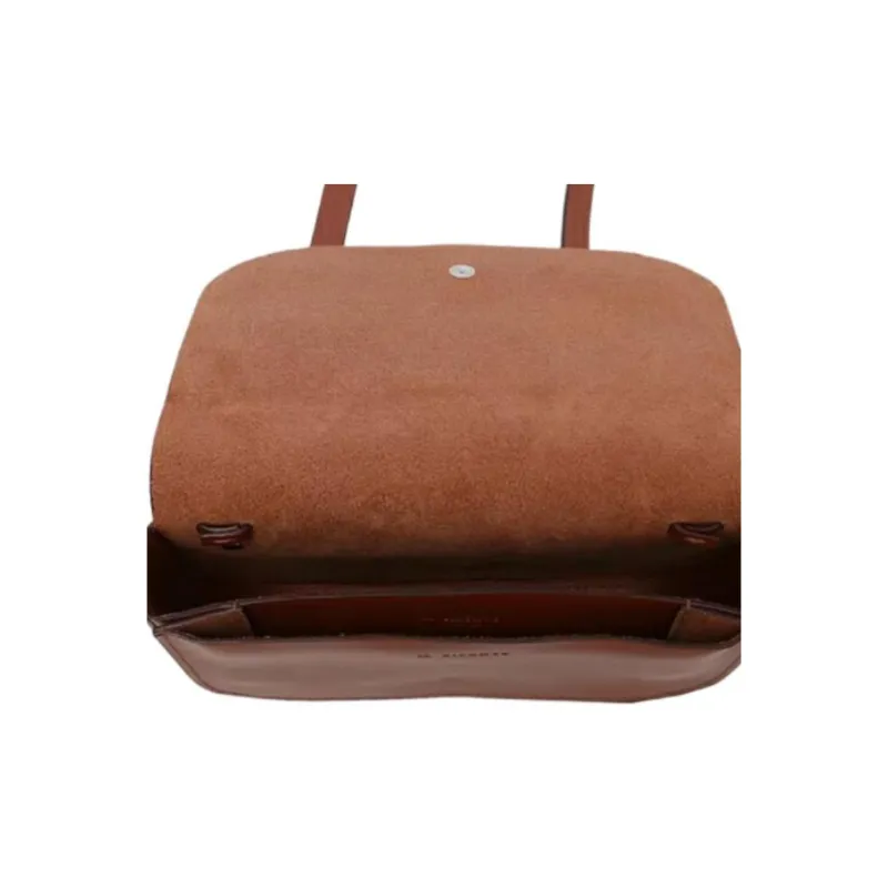 Il Bisonte Leather Shoulder Bag Trumpets Women's Brown-3