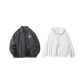 Blue Gray Coat+White Sweatshirt