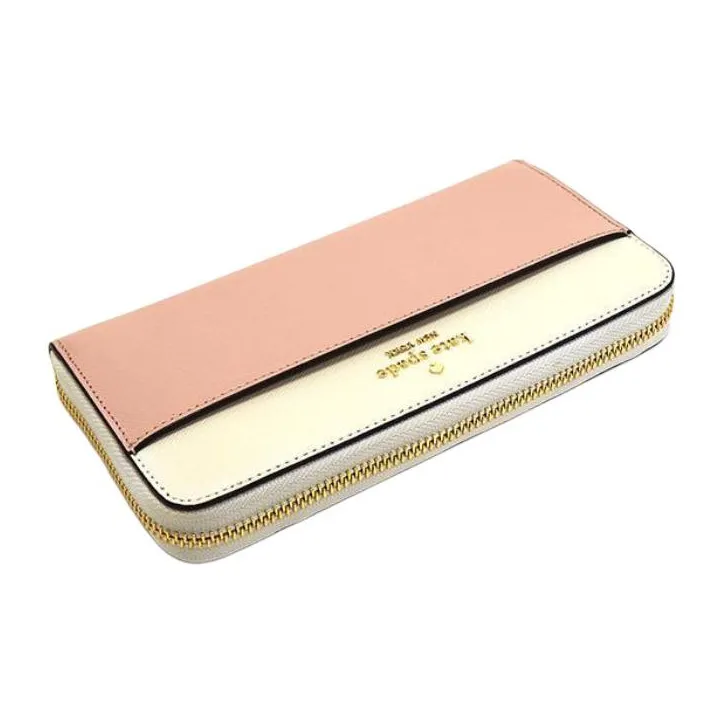 Kate Spade Leather Wallet Tubas Women's Rose Smoky & Ecru-4