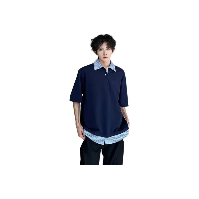 GY.VG Polo Shirts Unisex Navy Blue-0