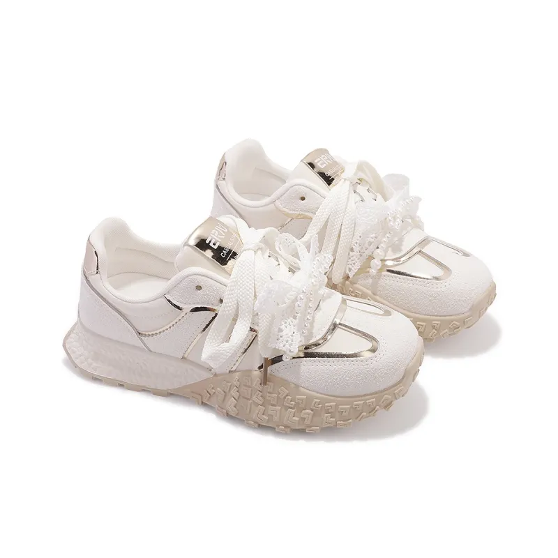 Shen Linsen Anti Slip Wear Resistant Low Top Casual Shoes Women's Beige-2
