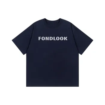FONDLOOK T Shirts Unisex Navy Blue