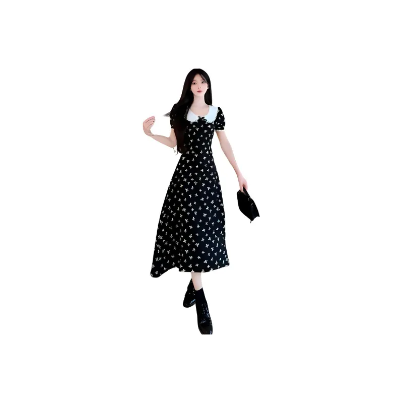 Mu Xiao Xin Short Sleeved Dress Women's-2