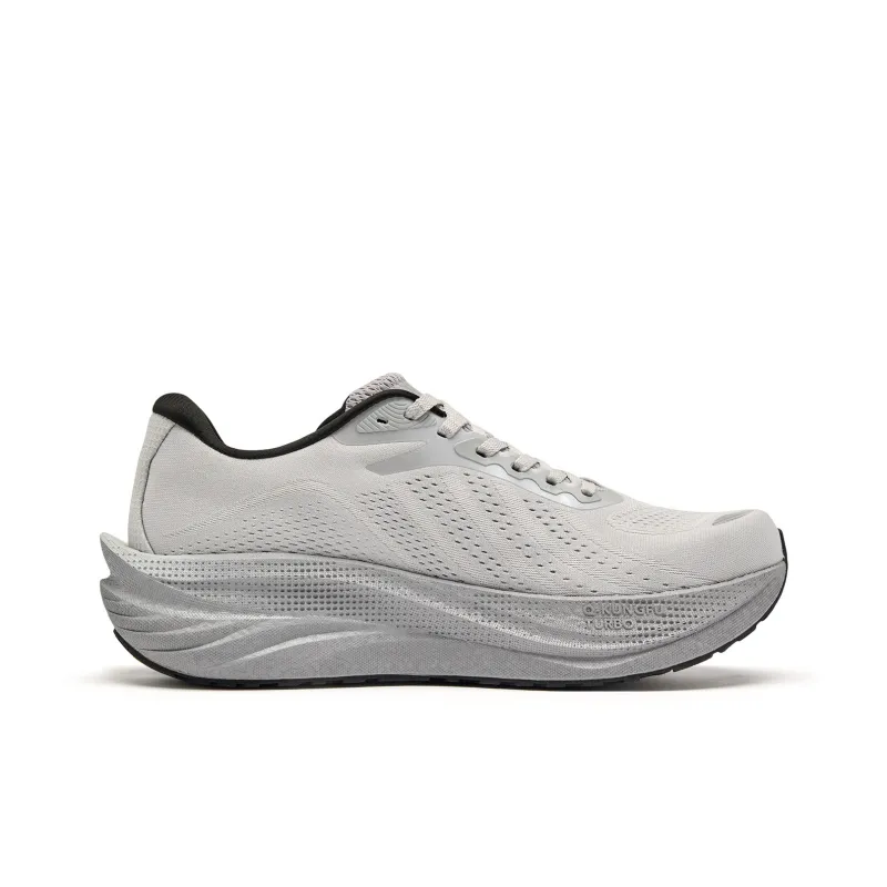 QIAODAN Navigation 600 Running Shoes Men Low Top Snow Gray Black-1
