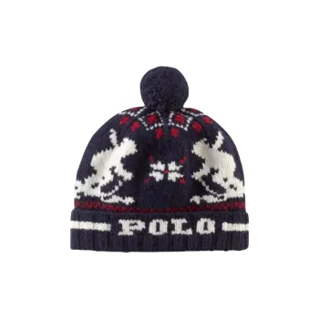 Ralph Lauren Cotton Beanies Kids' Marine Blue