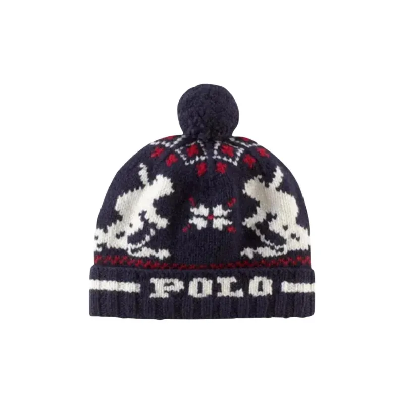 Ralph Lauren Cotton Beanies Kids' Marine Blue-0