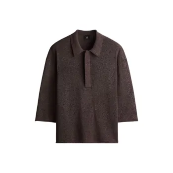 H&M Polo Shirts Men Dark Brown