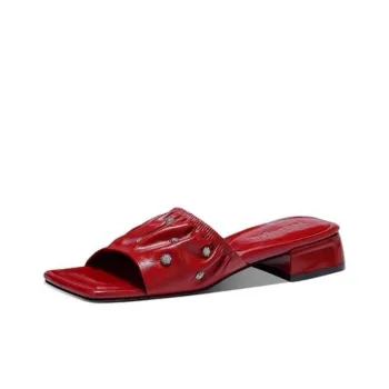 JESSICA SOPHIA Rubber Sole Rhinestone Slip Resistant Abrasion Resistant Slide Slippers Women's