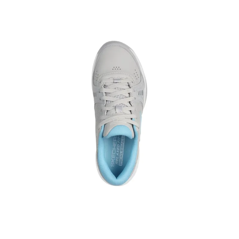 Skechers Viper Court Low Top Running Shoes Women's Gray Blue-3