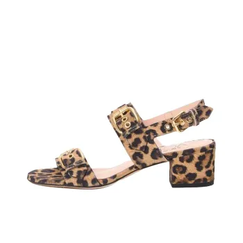 AGL One Strap Sandals 4.5cm Women's Brown Black