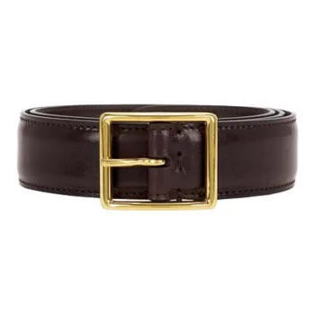 NILI LOTAN Leather Belts Unisex Brown Width 3CM