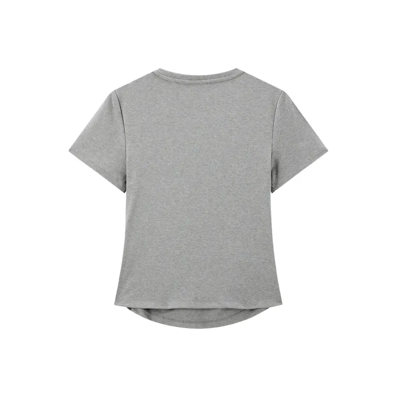 PEACEBIRD T Shirts Women's Gray-1