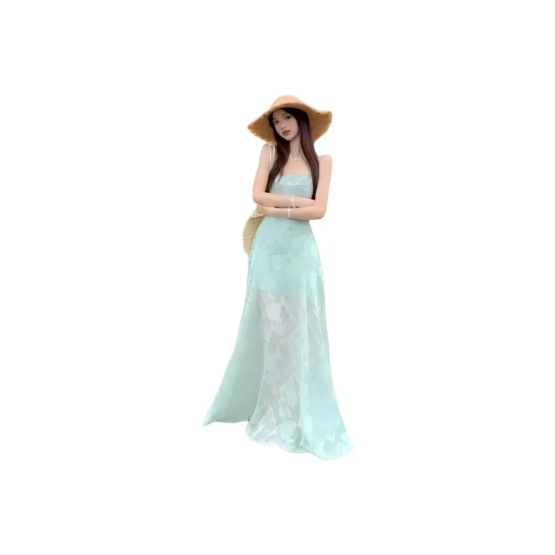 Dior Beauty Slip Dresses Women's Green-0
