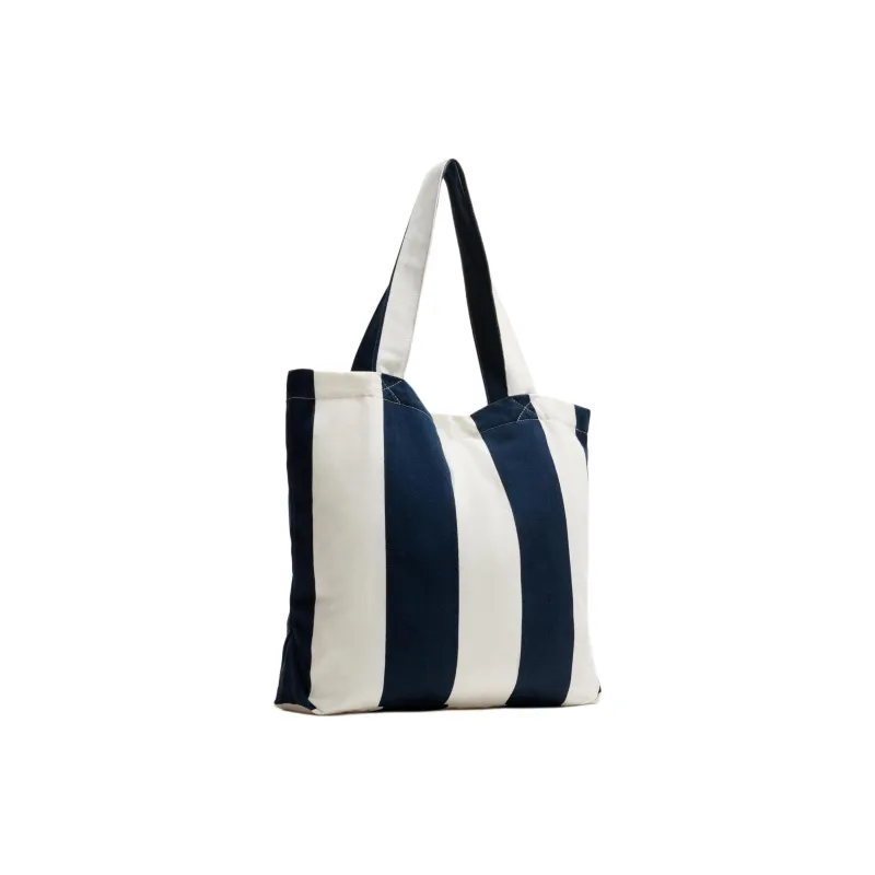 ZARA Cotton Tote Bag, Shopping Bag, Handbag Men's Blue-1
