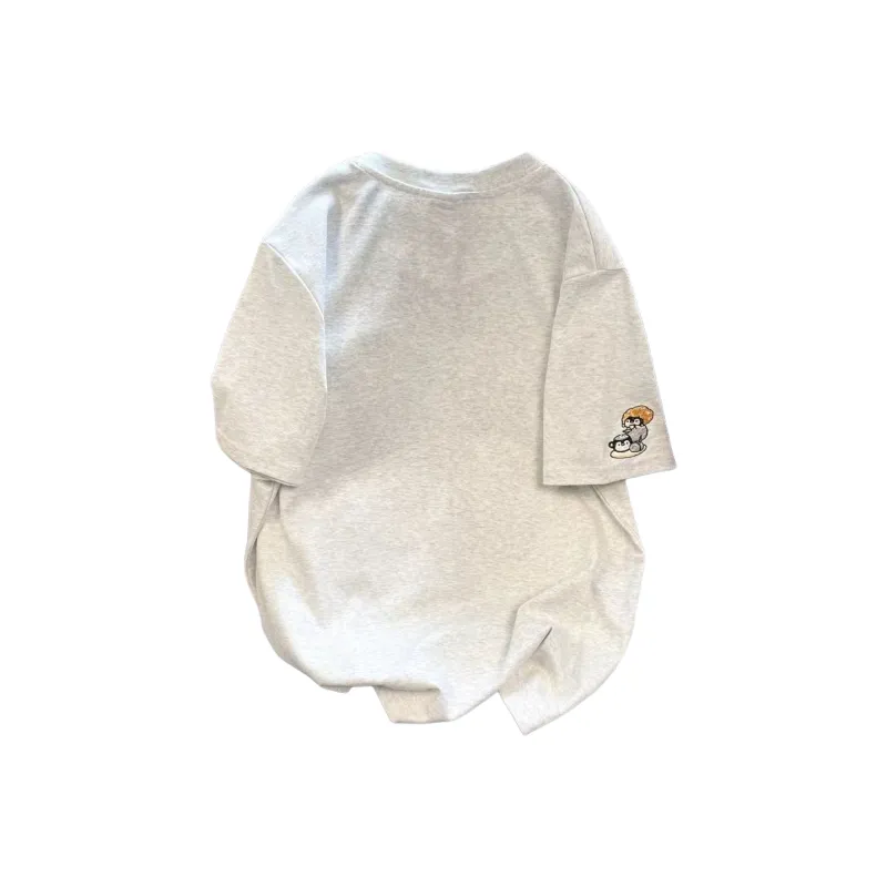 ABCMININ T Shirts Women's Light Gray-1