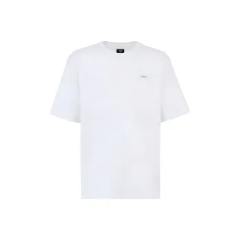 FENDI Pullover Crew Neck Casual Short Sleeved T Shirt Men's White