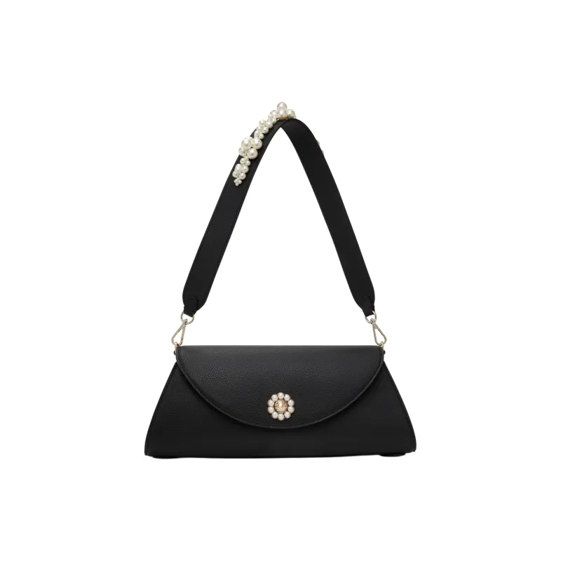 SIMONE ROCHA Leather Clutch Shoulder Bag Women's Black-0