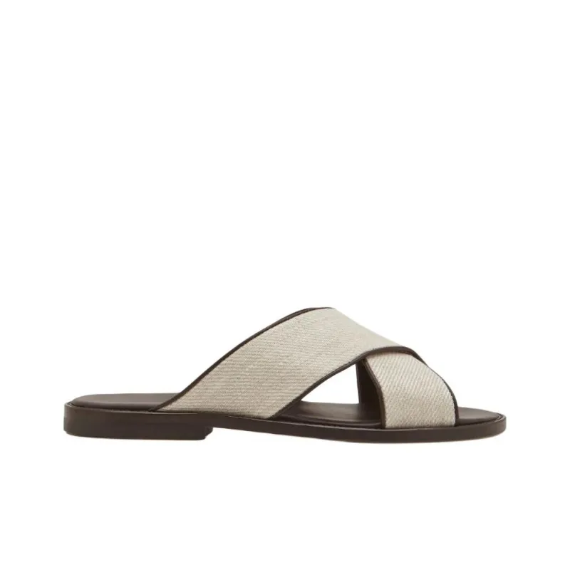 MANOLO BLAHNIK Slide Slippers Men's Cream-1