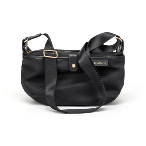 CinvaiKrose Fabric Shoulder Bag, Crossbody Bag, Oxford Dumpling Bag Medium Size Women's Green/Black