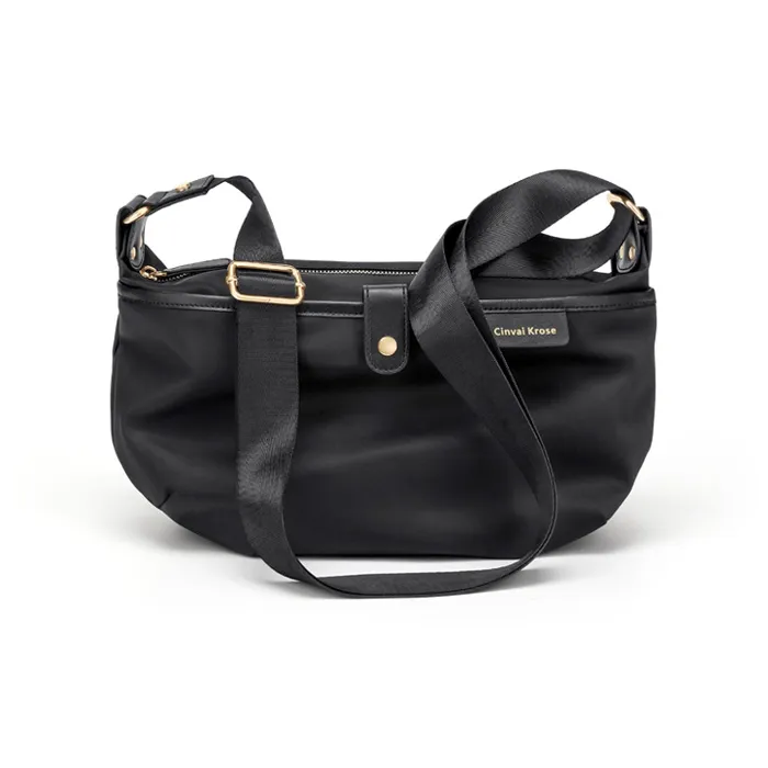 CinvaiKrose Fabric Shoulder Bag, Crossbody Bag, Oxford Dumpling Bag Medium Size Women's Green/Black-6