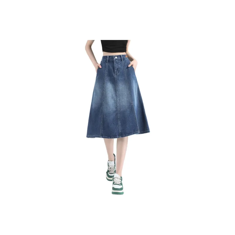 JEANSWEST Denim Long Skirt Women's-0