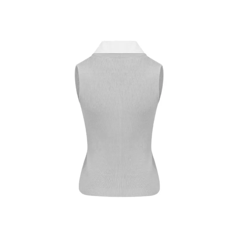 Ann Andelman Tank Tops Women's Gray-1
