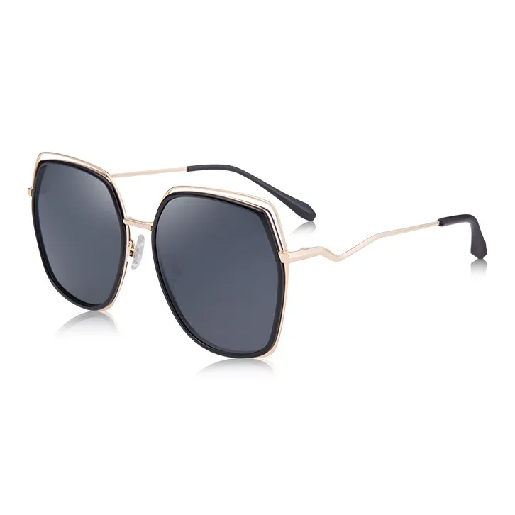 Upthree Metal Irregular Shape Sunglasses Women's-0