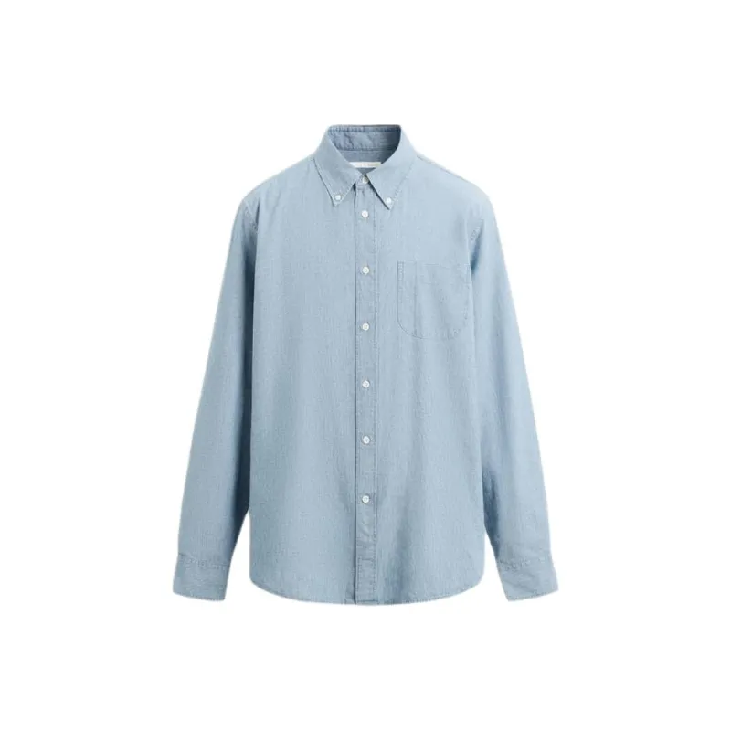 ZARA Shirts Men Light Blue-0