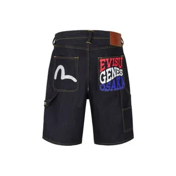 EVISU Denim Shorts Men Denim Blue