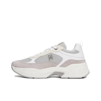 Tommy Hilfiger TH Monogram Low Top Casual Shoes Women's White Gray