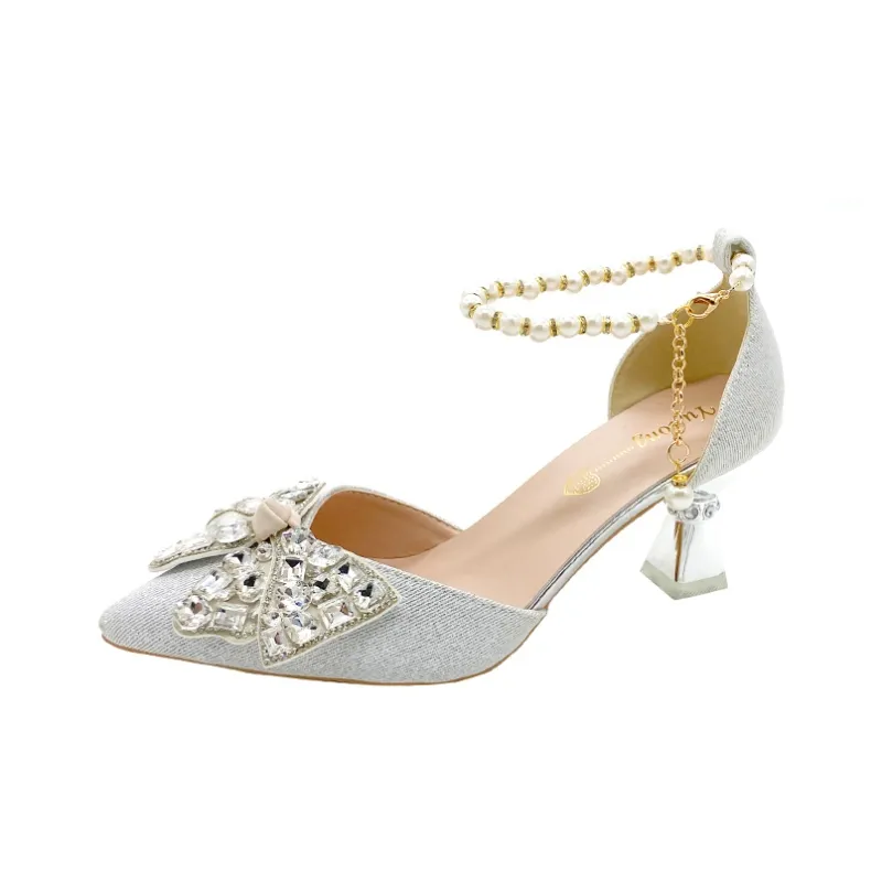 Dawei's House Flared Heel High Heels Women's-5