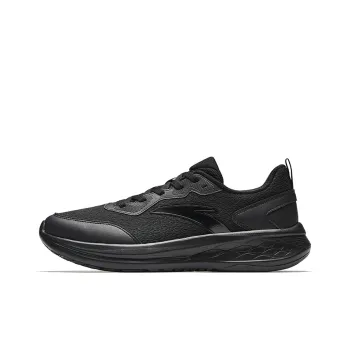 Anta Shock Absorbers With Slip Resistant Features Low Top City Commute Running Shoes Men's Basic Black