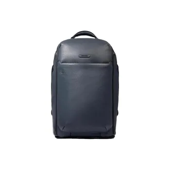 PIQUADRO Leather Backpack Regular Women's Blue
