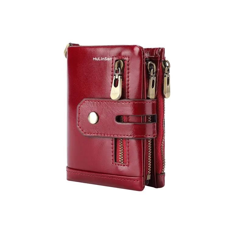 Mulinsen Top Grain Cow Leather Wallet Men's Black/Coffee/Burgundy/Jasper/Brown-4