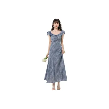 ERIRI Sleeveless Dresses Women's Dusty Blue