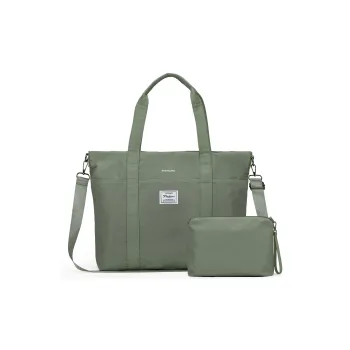 JEANSWEST Fabric Tote One Shoulder Handbag Women's Green