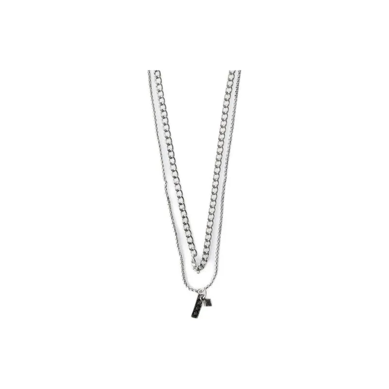 ZARA Plastic Necklaces Unisex Silver-0