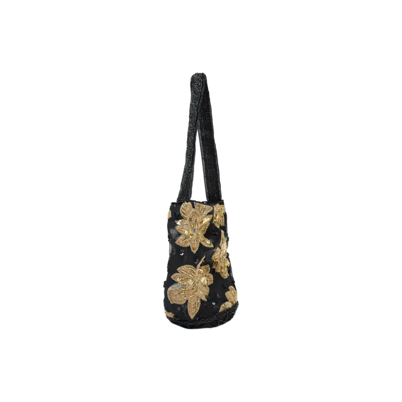 ZARA Polyester Bucket Bag, Shoulder Bag Trumpets Women's Black-1